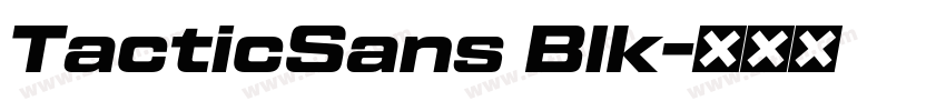 TacticSans Blk字体转换